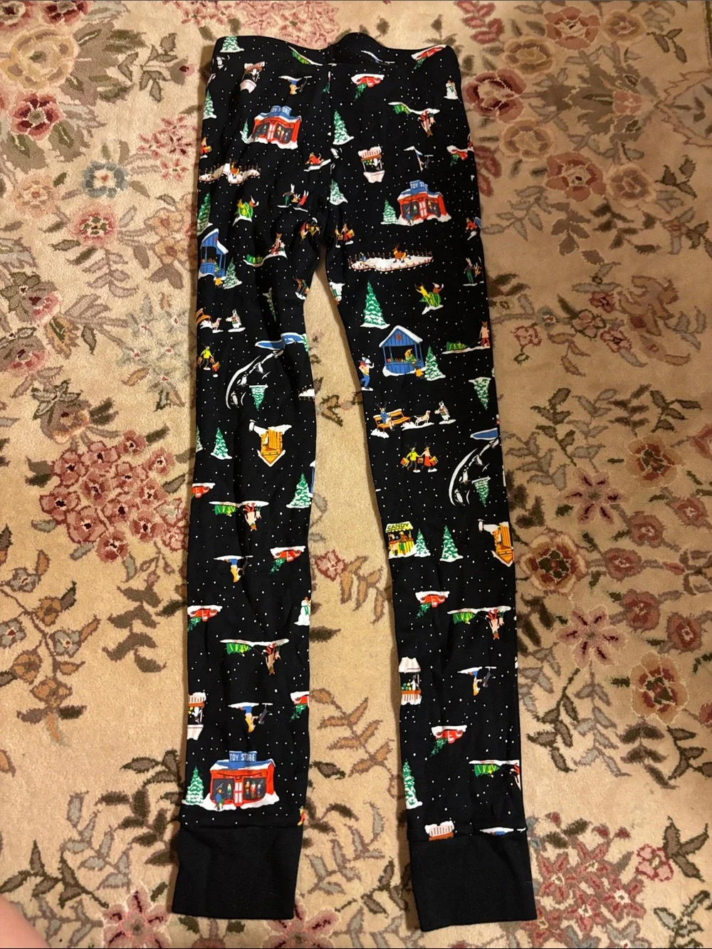 Old Navy Kids Black Holiday Car & Tree Pajama Set